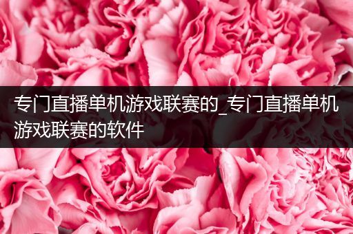 专门直播单机游戏联赛的_专门直播单机游戏联赛的软件