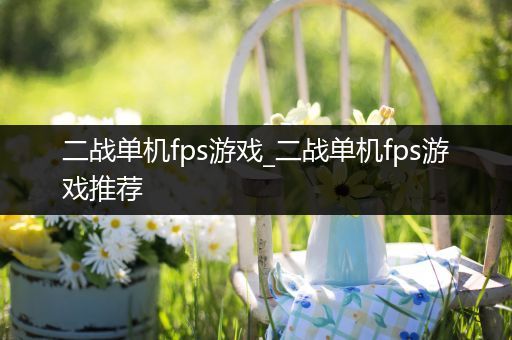 二战单机fps游戏_二战单机fps游戏推荐