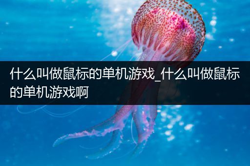 什么叫做鼠标的单机游戏_什么叫做鼠标的单机游戏啊