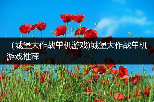 （城堡大作战单机游戏)城堡大作战单机游戏推荐