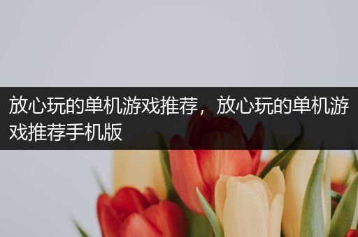 放心玩的单机游戏推荐，放心玩的单机游戏推荐手机版