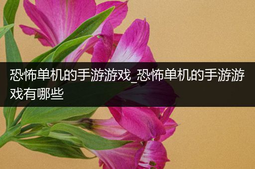 恐怖单机的手游游戏_恐怖单机的手游游戏有哪些