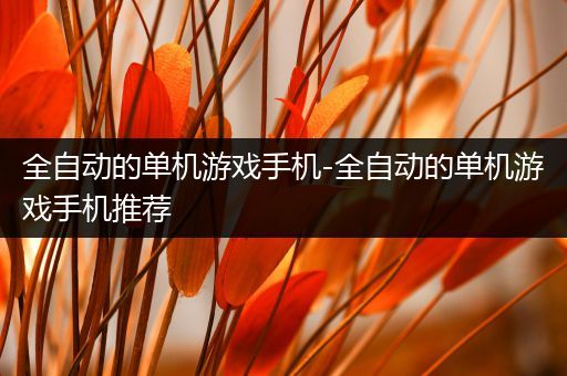 全自动的单机游戏手机-全自动的单机游戏手机推荐