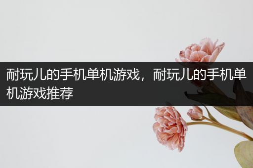 耐玩儿的手机单机游戏，耐玩儿的手机单机游戏推荐
