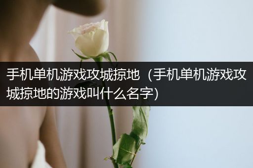 手机单机游戏攻城掠地（手机单机游戏攻城掠地的游戏叫什么名字）