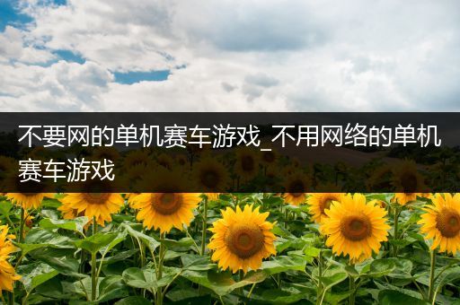 不要网的单机赛车游戏_不用网络的单机赛车游戏