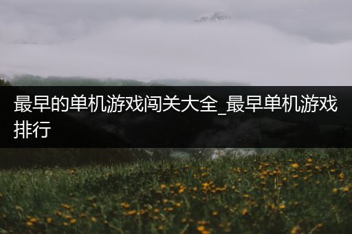最早的单机游戏闯关大全_最早单机游戏排行