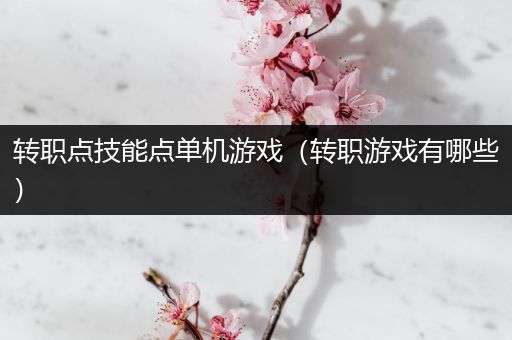 转职点技能点单机游戏（转职游戏有哪些）