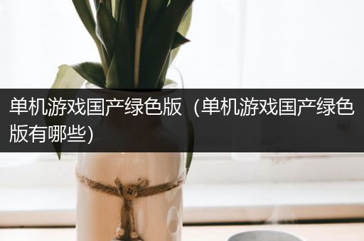 单机游戏国产绿色版（单机游戏国产绿色版有哪些）