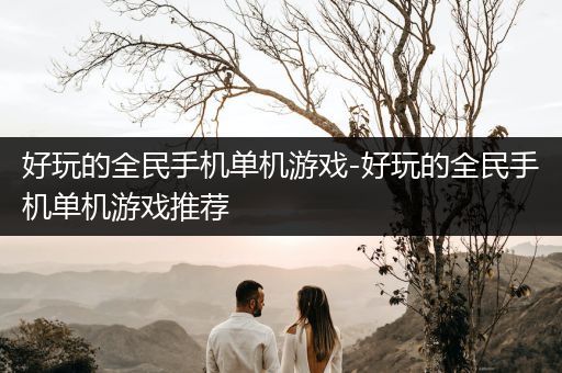 好玩的全民手机单机游戏-好玩的全民手机单机游戏推荐