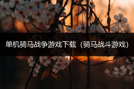 单机骑马战争游戏下载（骑马战斗游戏）