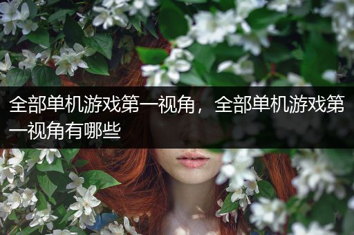 全部单机游戏第一视角，全部单机游戏第一视角有哪些