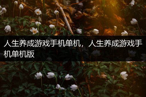 人生养成游戏手机单机，人生养成游戏手机单机版