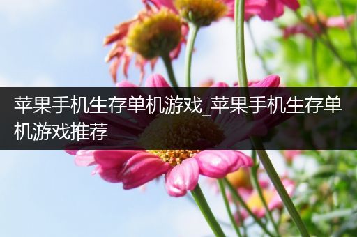 苹果手机生存单机游戏_苹果手机生存单机游戏推荐