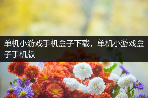单机小游戏手机盒子下载，单机小游戏盒子手机版