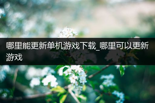 哪里能更新单机游戏下载_哪里可以更新游戏