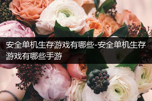 安全单机生存游戏有哪些-安全单机生存游戏有哪些手游
