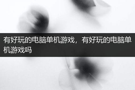 有好玩的电脑单机游戏，有好玩的电脑单机游戏吗