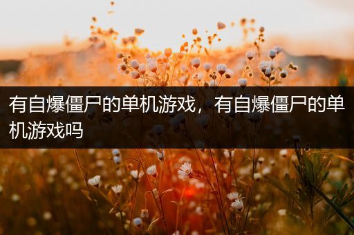 有自爆僵尸的单机游戏，有自爆僵尸的单机游戏吗