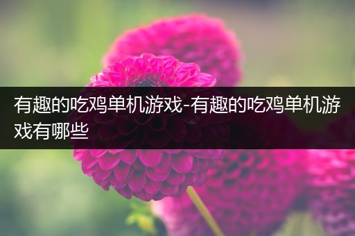有趣的吃鸡单机游戏-有趣的吃鸡单机游戏有哪些