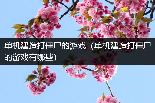 单机建造打僵尸的游戏（单机建造打僵尸的游戏有哪些）