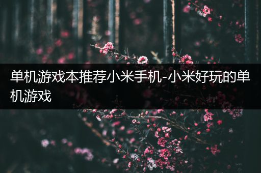 单机游戏本推荐小米手机-小米好玩的单机游戏
