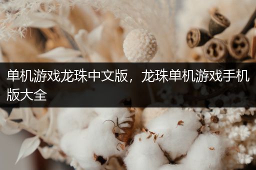 单机游戏龙珠中文版，龙珠单机游戏手机版大全