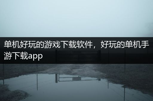 单机好玩的游戏下载软件，好玩的单机手游下载app