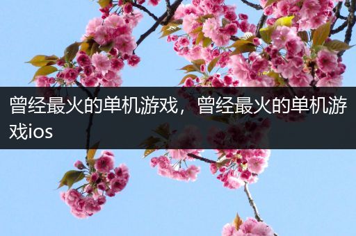 曾经最火的单机游戏，曾经最火的单机游戏ios