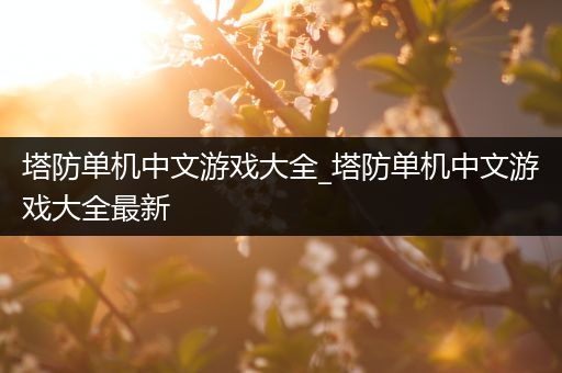 塔防单机中文游戏大全_塔防单机中文游戏大全最新