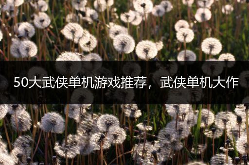 50大武侠单机游戏推荐，武侠单机大作