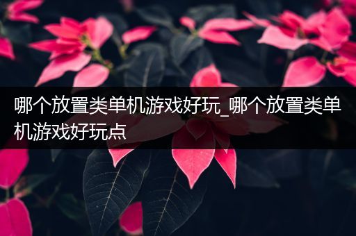 哪个放置类单机游戏好玩_哪个放置类单机游戏好玩点