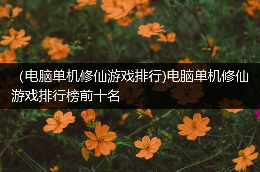 （电脑单机修仙游戏排行)电脑单机修仙游戏排行榜前十名