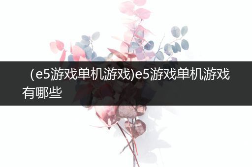 （e5游戏单机游戏)e5游戏单机游戏有哪些