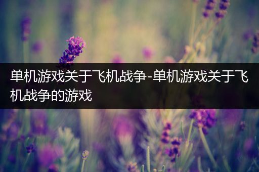 单机游戏关于飞机战争-单机游戏关于飞机战争的游戏