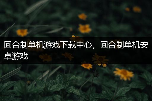 回合制单机游戏下载中心，回合制单机安卓游戏