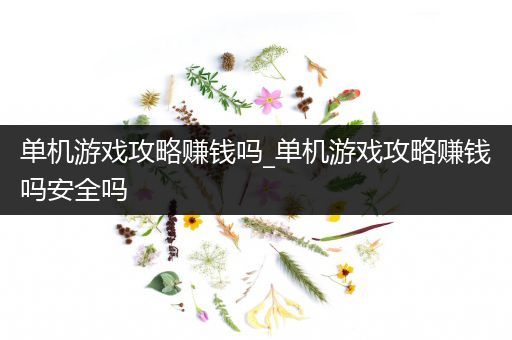 单机游戏攻略赚钱吗_单机游戏攻略赚钱吗安全吗