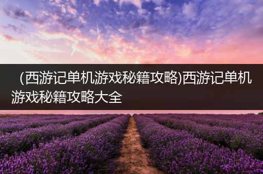 （西游记单机游戏秘籍攻略)西游记单机游戏秘籍攻略大全