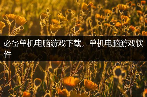 必备单机电脑游戏下载，单机电脑游戏软件
