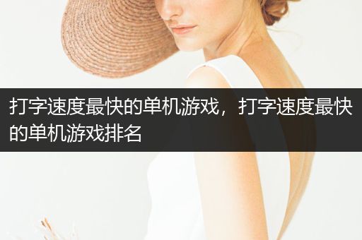 打字速度最快的单机游戏，打字速度最快的单机游戏排名