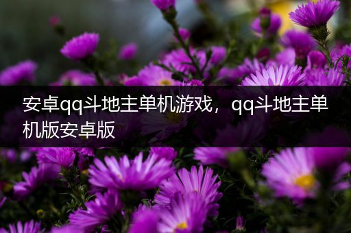 安卓qq斗地主单机游戏，qq斗地主单机版安卓版