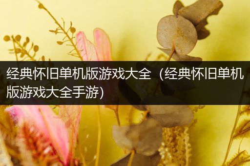 经典怀旧单机版游戏大全（经典怀旧单机版游戏大全手游）