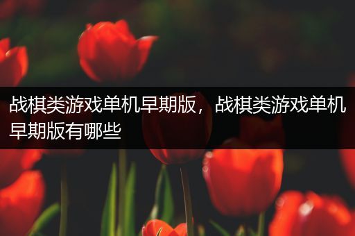 战棋类游戏单机早期版，战棋类游戏单机早期版有哪些