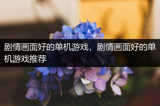 剧情画面好的单机游戏，剧情画面好的单机游戏推荐