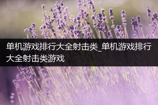 单机游戏排行大全射击类_单机游戏排行大全射击类游戏