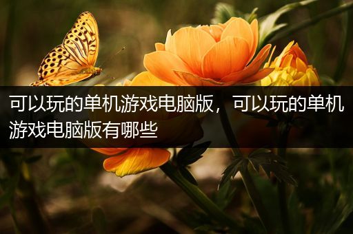可以玩的单机游戏电脑版，可以玩的单机游戏电脑版有哪些