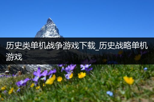 历史类单机战争游戏下载_历史战略单机游戏