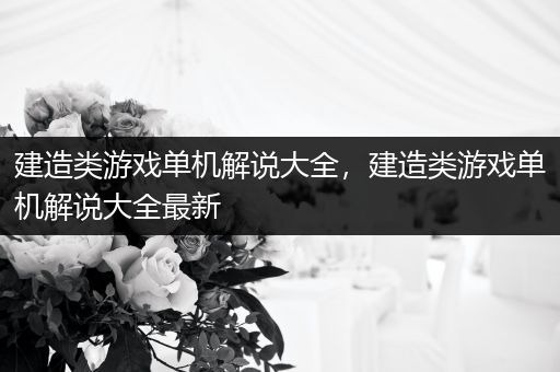 建造类游戏单机解说大全，建造类游戏单机解说大全最新