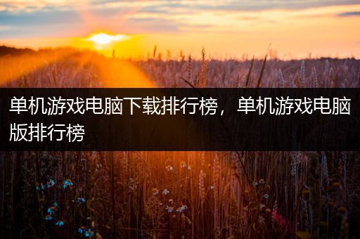 单机游戏电脑下载排行榜，单机游戏电脑版排行榜