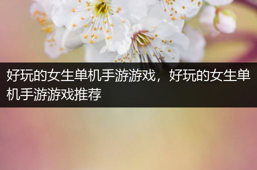 好玩的女生单机手游游戏，好玩的女生单机手游游戏推荐